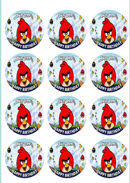 Angry Birds Personalized Edible Print Premium Cake Toppers Frosting Sheets 5 Sizes