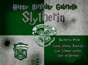 Harry Potter Slytherin Personalized Edible Print Premium Cake Toppers Frosting Sheets 5 Sizes