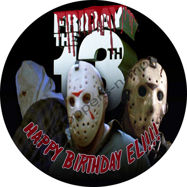 Friday the 13th Personalized Edible Print Premium Cake Toppers Frosting Sheets 5 Sizes