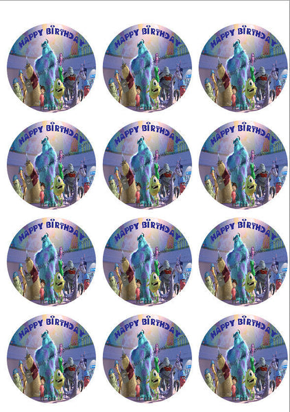 Monsters, Inc Personalized Edible Print Premium Cake Topper Frosting Sheets 5 Sizes