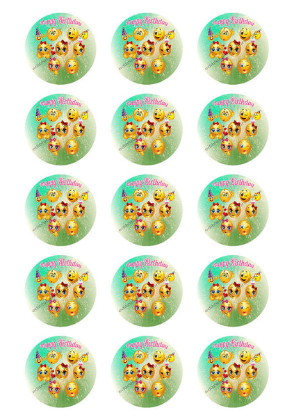 Emoji Personalized Edible Print Premium Cake Toppers Frosting Sheets 5 Sizes