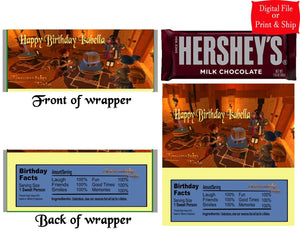 12 Personalized A TOWNSHIP TALE Candy Bar Hershey Wrappers Party Favors w/Silver Foil