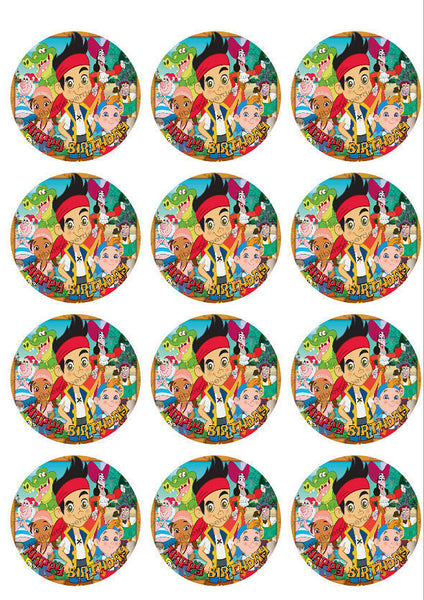 Jake & The Neverland Pirates Personalized Edible Print Premium Cake Toppers Frosting Sheets 5 Sizes