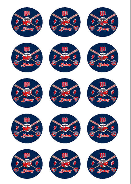 Minnesota Twins Personalized Edible Print Premium Cake Topper Frosting Sheets 5 Sizes
