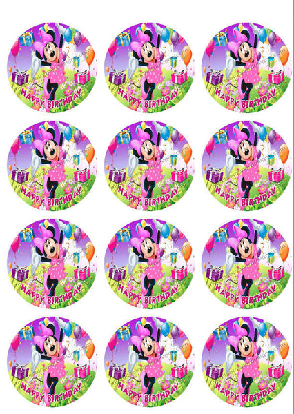 Minnie Mouse Personalized Edible Print Premium Cake Topper Frosting Sheets 5 Sizes