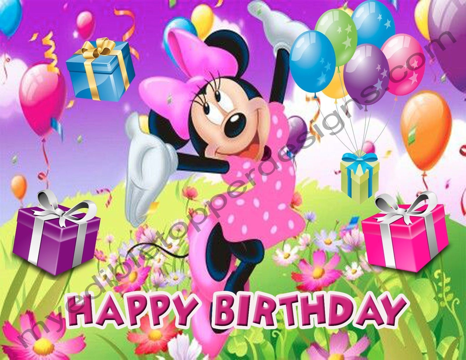 Minnie Mouse Personalized Edible Print Premium Cake Topper Frosting Sh – Edible Toppers & More minnie-mouse-personalized-edible-print-premium-cake-topper-frosting-sh-edible-toppers-more