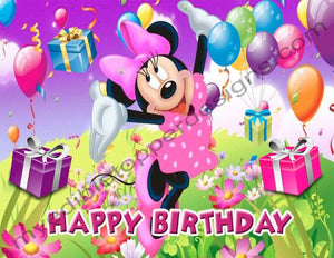 Minnie Mouse Personalized Edible Print Premium Cake Topper Frosting Sheets 5 Sizes