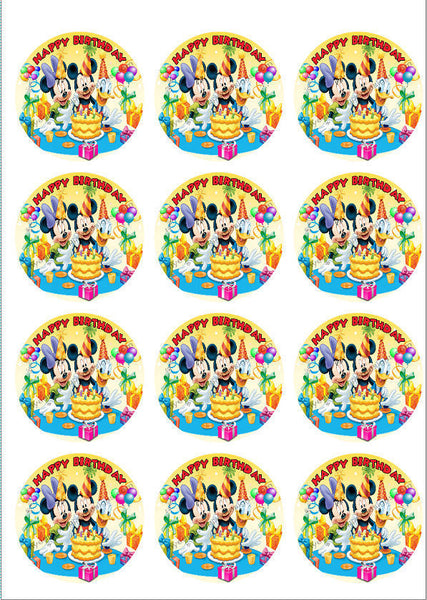 Mickey Mouse Personalized Edible Print Premium Cake Topper Frosting Sheets 5 Sizes