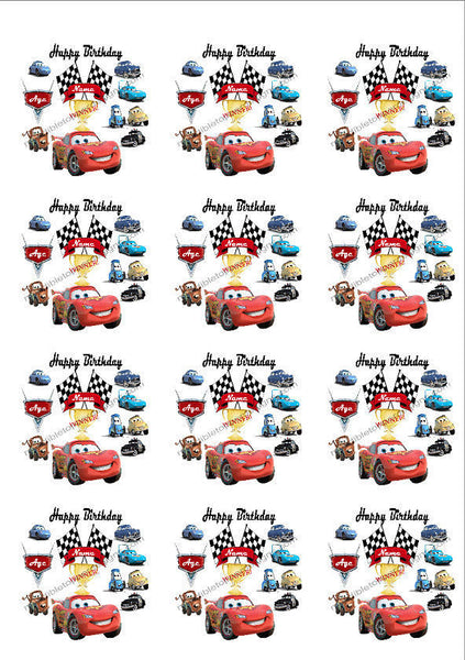 Disney's Cars Personalized Edible Print Premium Cake Toppers Frosting Sheets 5 Sizes