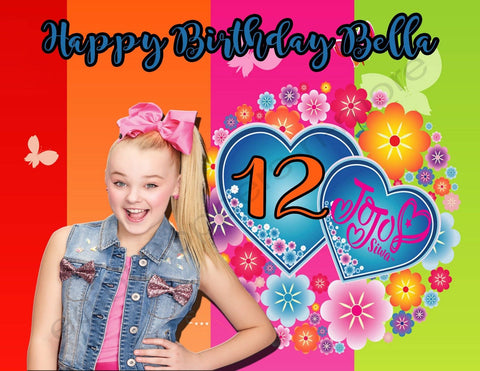 JoJo Siwa Personalized Edible Print Premium Cake Toppers Frosting Sheets 5 Sizes