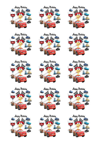 Disney's Cars Personalized Edible Print Premium Cake Toppers Frosting Sheets 5 Sizes