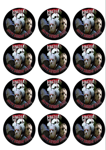 Friday the 13th Personalized Edible Print Premium Cake Toppers Frosting Sheets 5 Sizes