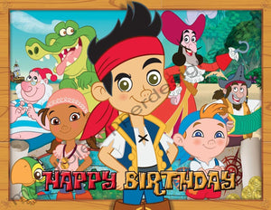 Jake & The Neverland Pirates Personalized Edible Print Premium Cake Toppers Frosting Sheets 5 Sizes