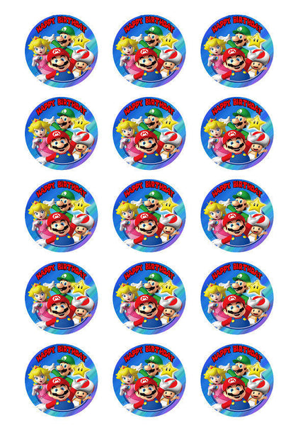 Super Mario Bros. Personalized Edible Print Premium Cake Topper Frosting Sheets 5 Sizes