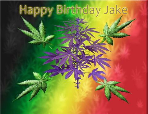 Marijuana Personalized Edible Print Premium Cake Topper Frosting Sheets 5 Sizes