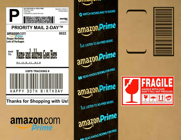 Amazon Prime Labels Personalized Edible Print Premium Cake Topper Frosting Sheets 3 Sizes
