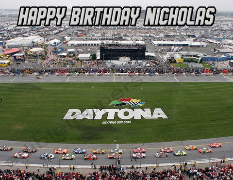 Nascar Daytona Personalized Edible Print Premium Cake Topper Frosting Sheets 5 Sizes