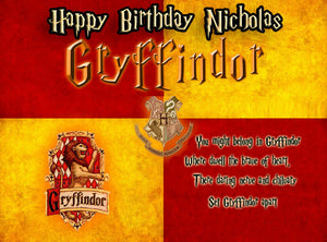 Harry Potter Gryffindor Personalized Edible Print Premium Cake Toppers Frosting Sheets 5 Sizes