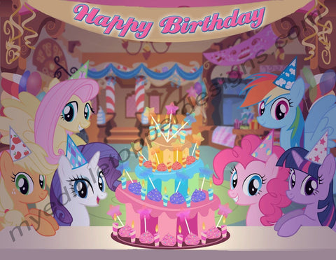 My Little Pony Personalized Edible Print Premium Cake Topper Frosting Sheets 5 Sizes