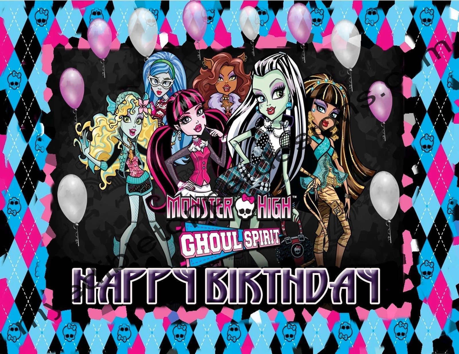 Monster High Edible Cake Images
