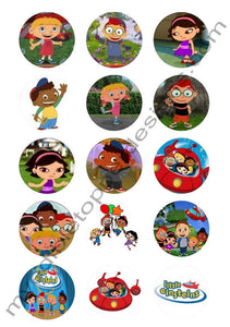 (15) 2" Little Einsteins Edible Print Premium Cupcake/Cookie Toppers Frosting Sheets