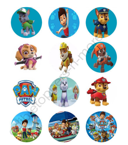 Paw Patrol Edible Print Premium Cupcake/Cookie Toppers Frosting Sheets 2 Sizes