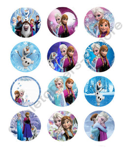 Disney's Frozen Edible Print Premium Cupcake/Cookie Toppers Frosting Sheets 2 Sizes