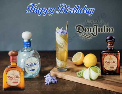 Tequila Don Julio Personalized Edible Print Premium Cake Topper Frosting Sheets 5 Sizes