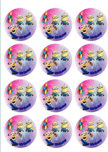 Despicable Me Minions Personalized Edible Print Premium Cake Toppers Frosting Sheets 5 Sizes