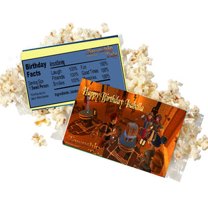 (12) Personalized A TOWNSHIP TALE Microwave Popcorn Wrappers Party Favors Standard Size